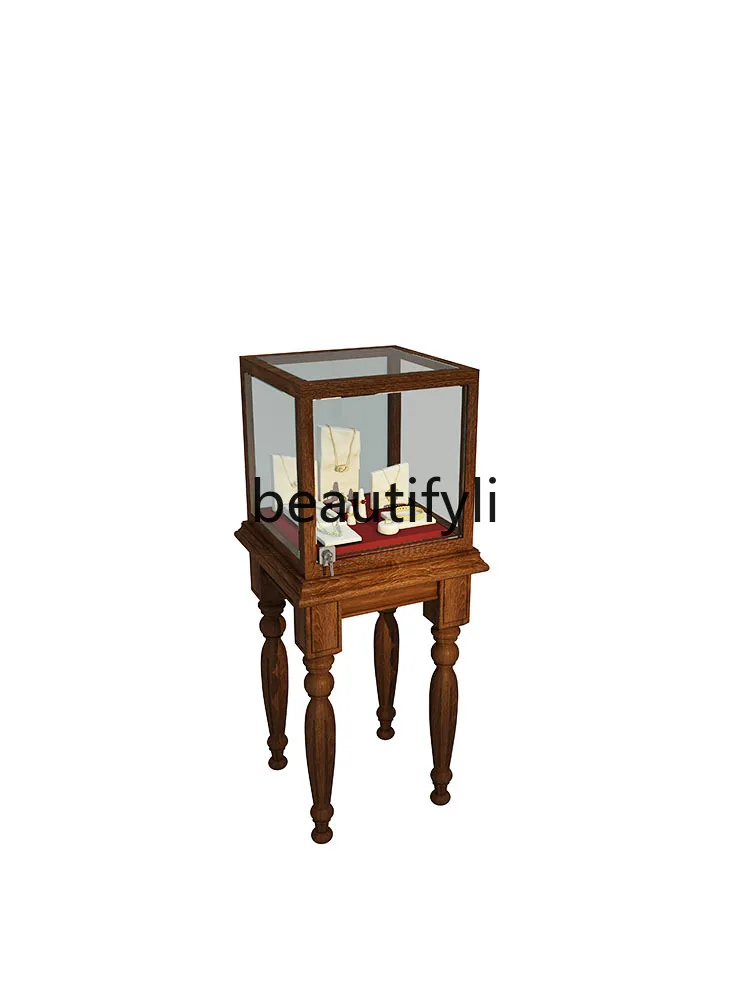 Retro Display Cabinet Zhongdao Glass Medieval Head Jewelry Cabinet Jewelry Store Boutique Cabinet Customization