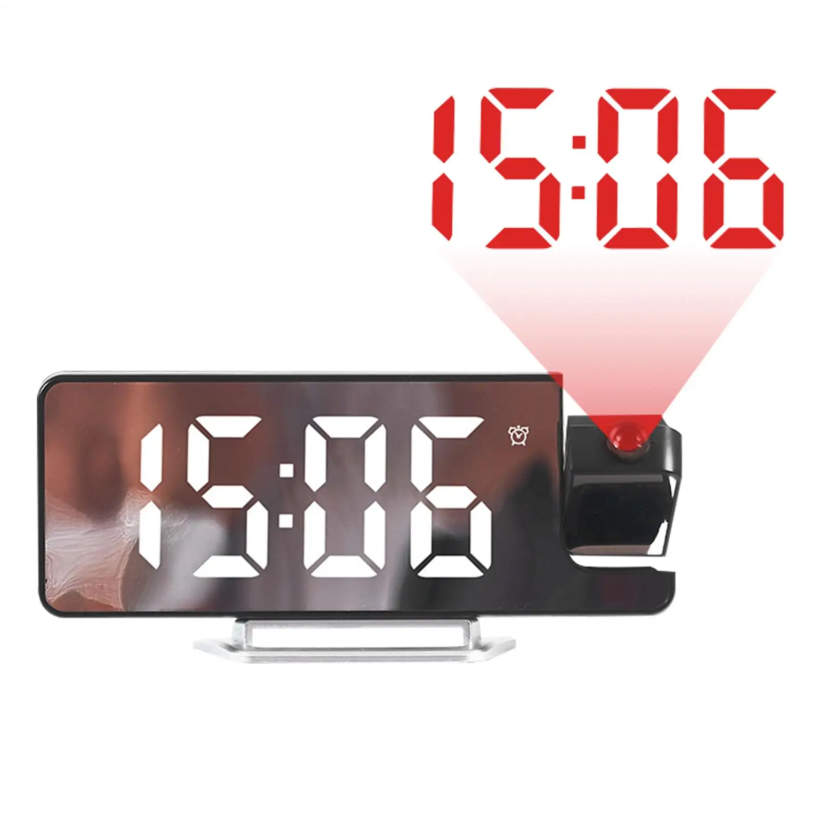 Projection Alarm Clock Multifunction Intelligent Luminous Clock Bedroom Large Screen Digital Clock Celling Projector