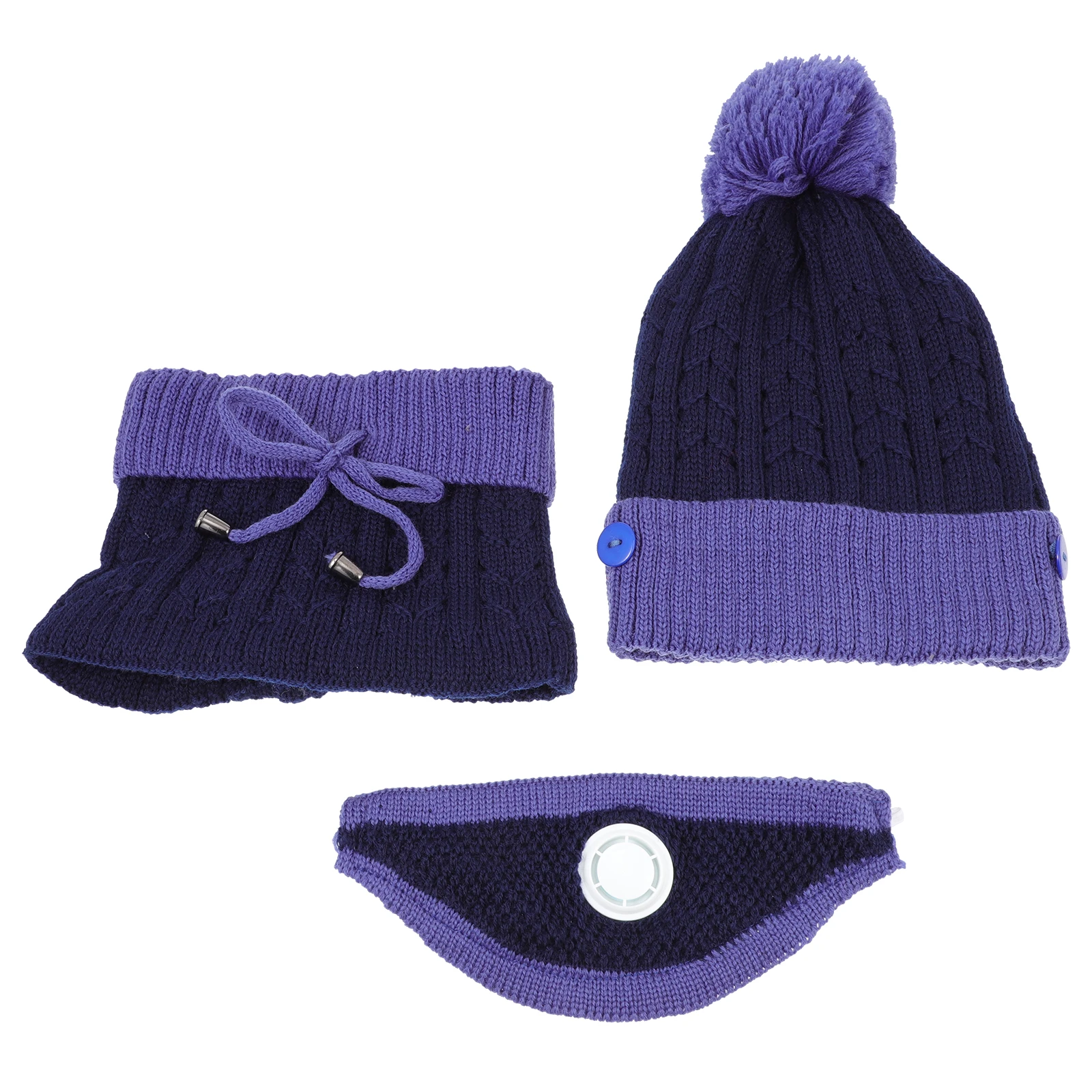 

Dust-proof Mask Scarf Set Wind-proof Neckerchief for Women Woman Festival Gift Winter