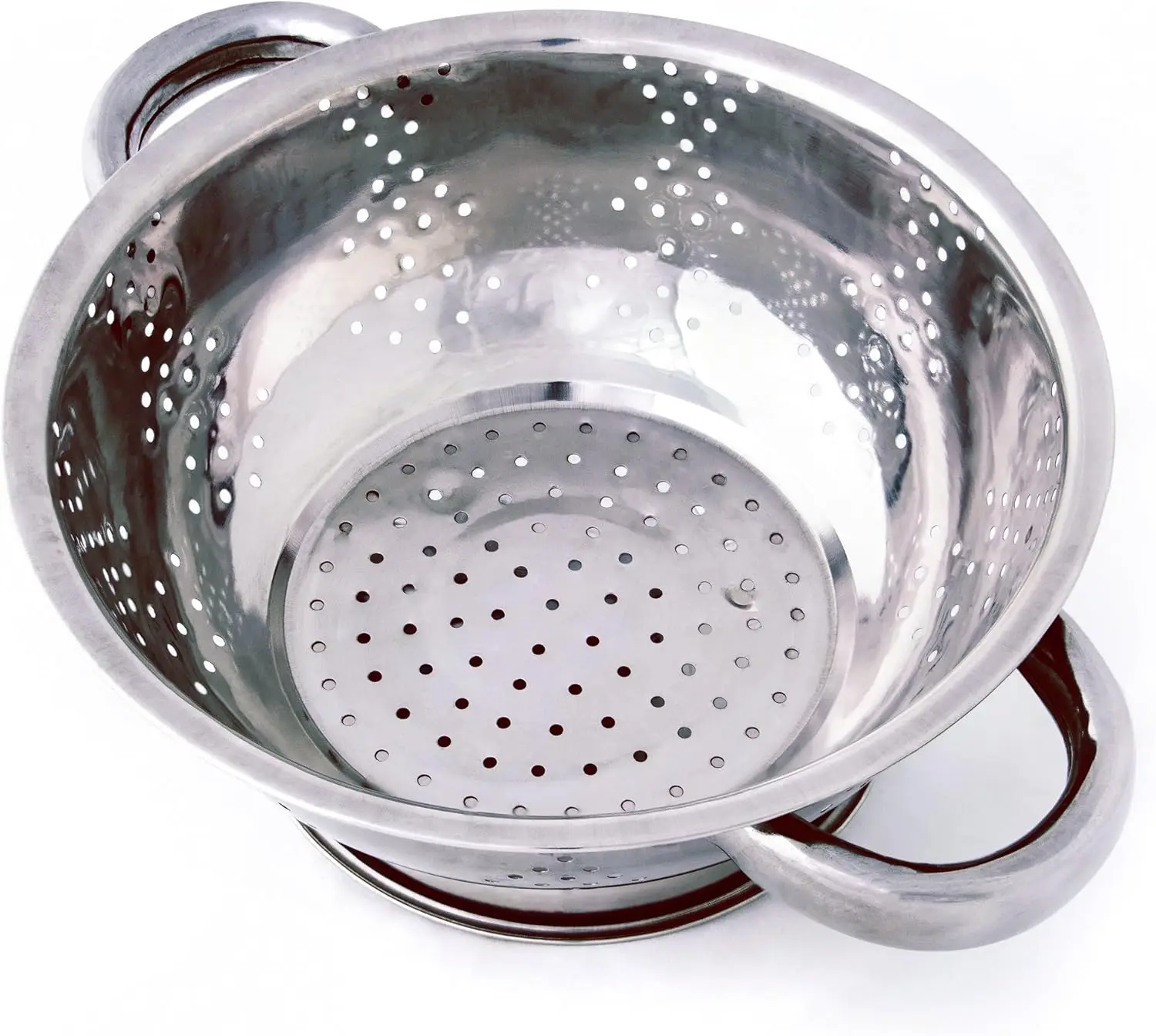 Кухонный дуршлаг из нержавеющей стали с защитой от ржавчины для процеживания, перемещения на пару, дренажа и промывки (7,75 дюйма)