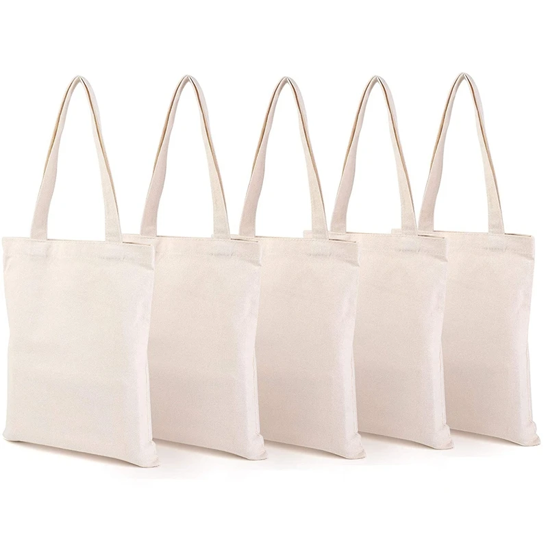 

NEW-Canvas Fabric Reusable Cloth Bags,School Tote Bags,Grocery Shopping Bags,Environmentally Friendly Reusable Shopping Bags