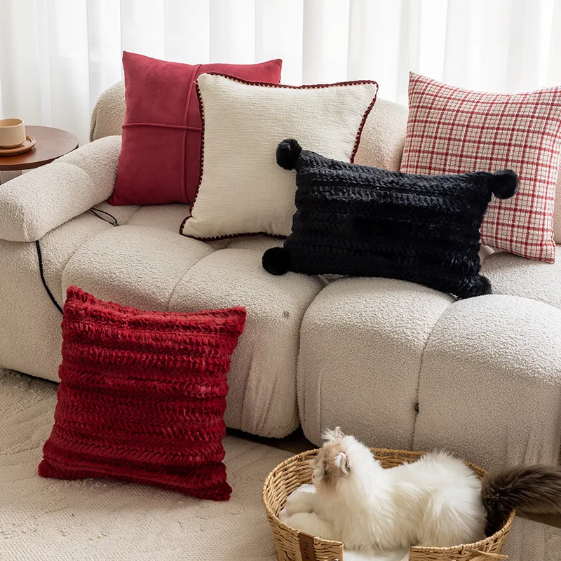 

[Wow Idol Customization] Cross-border Simple Wind Pillow Living Room Sofa Bedroom Cushion Chenier Sofa Cushion