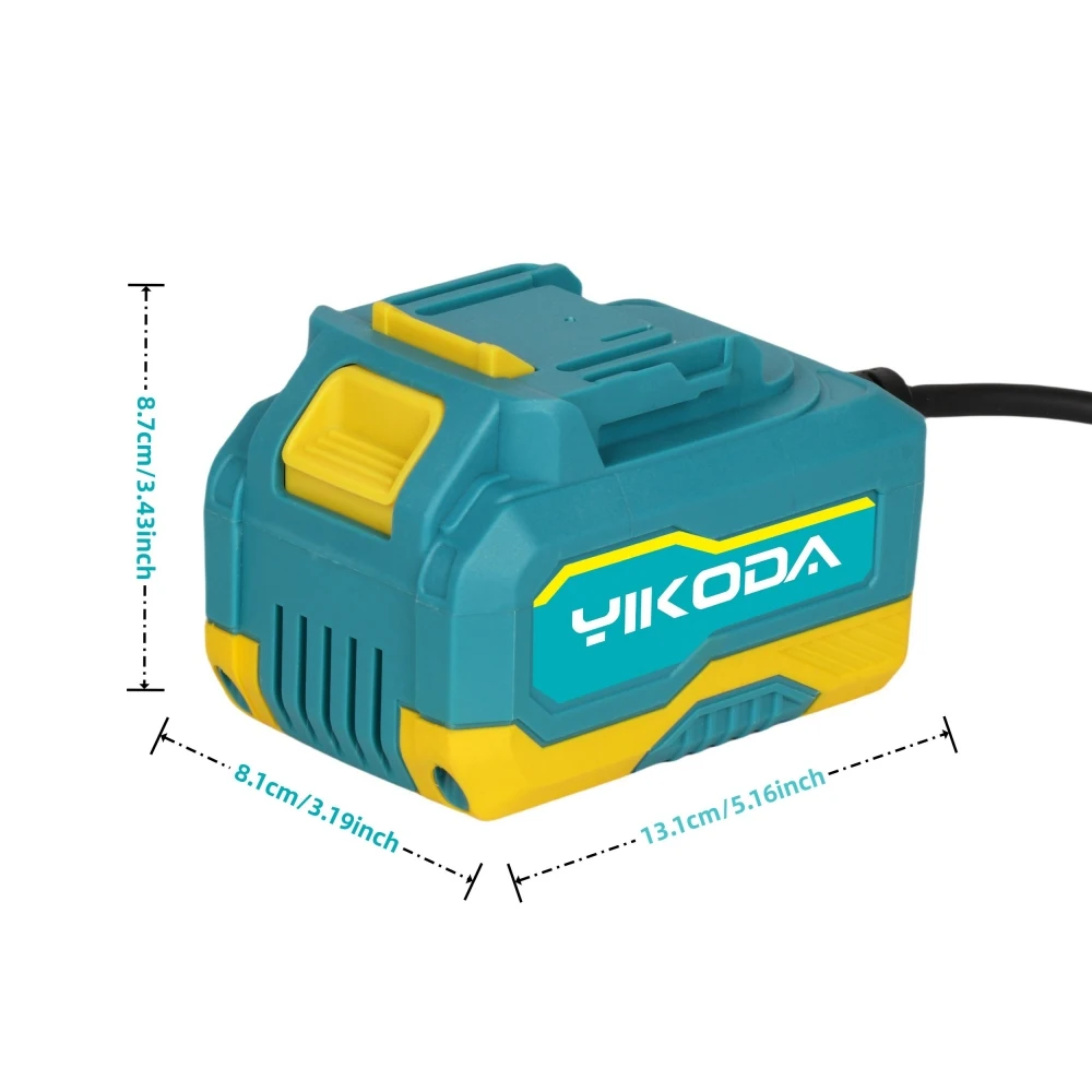 YIKODA التيار المتناوب 220 فولت إلى تيار مستمر 20 فولت/40A الطاقة التكيف 18-21 فولت واجهة أدوات كهربائية متوافقة مع ملحقات الأدوات اللاسلكية