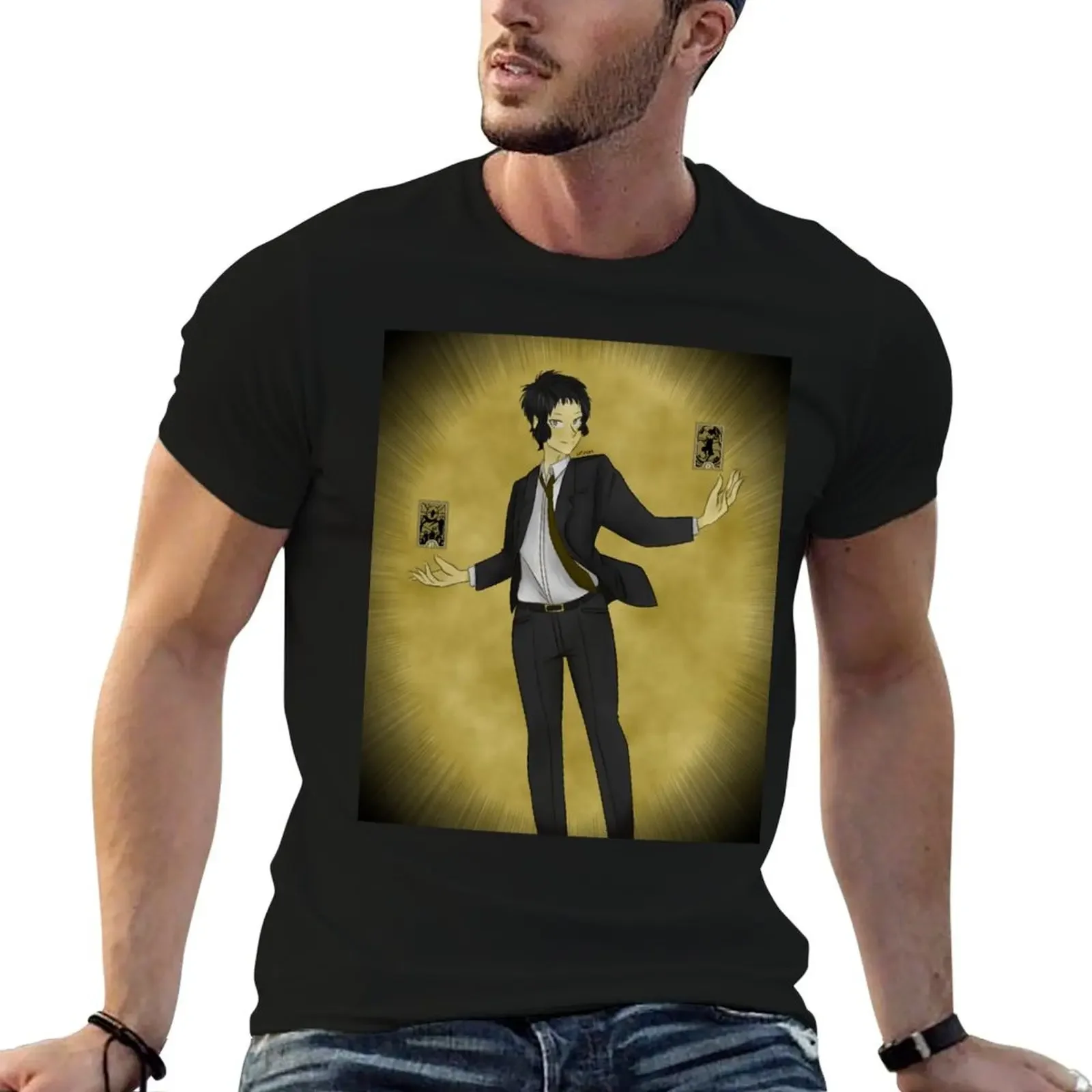 Adachi T-Shirt cotton graphic tees man clothes aesthetic clothes custom t shirt t shirt men