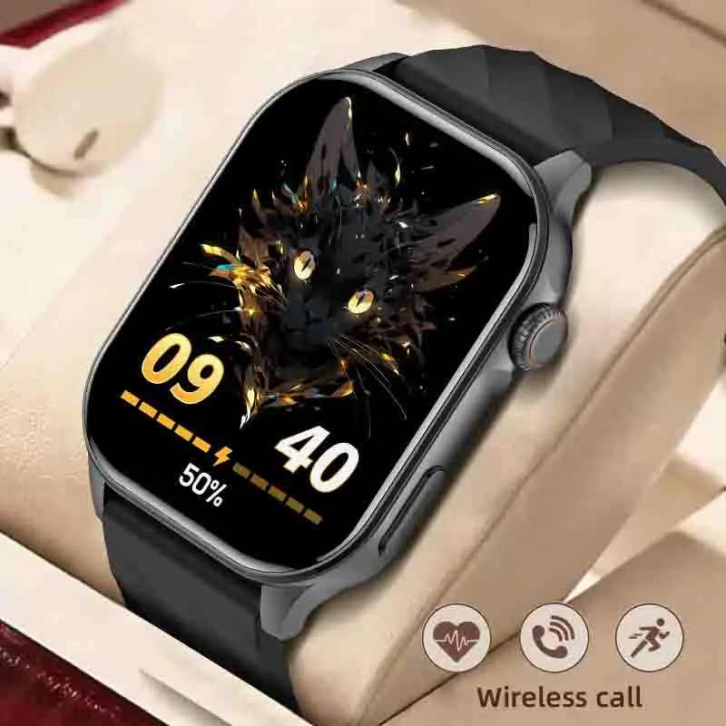 

LIGE Смарт-часы для мужчин 2,01 дюйма HD-экран Монитор сердечного ритма сна и здоровья Часы AI Voice Водонепроницаемые умные часы для фитнеса для женщин