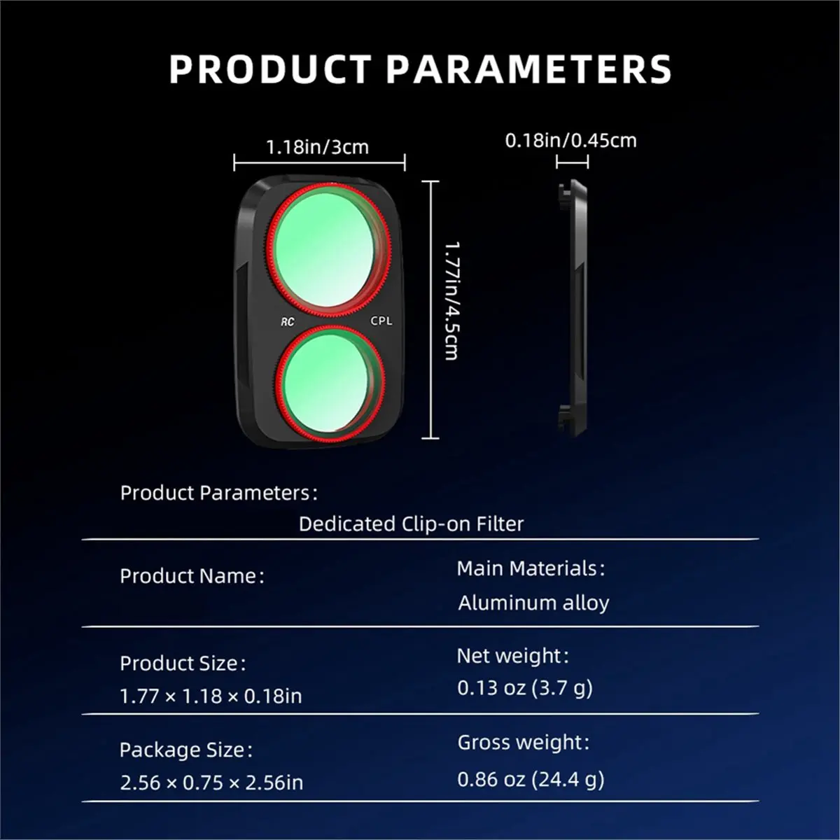 【CYBER MONDAY】CPL Filter Magnetic Lens Filter for 4P Lens Filter Vlog Filter Ultra-Thin Aluminum Alloy Frame