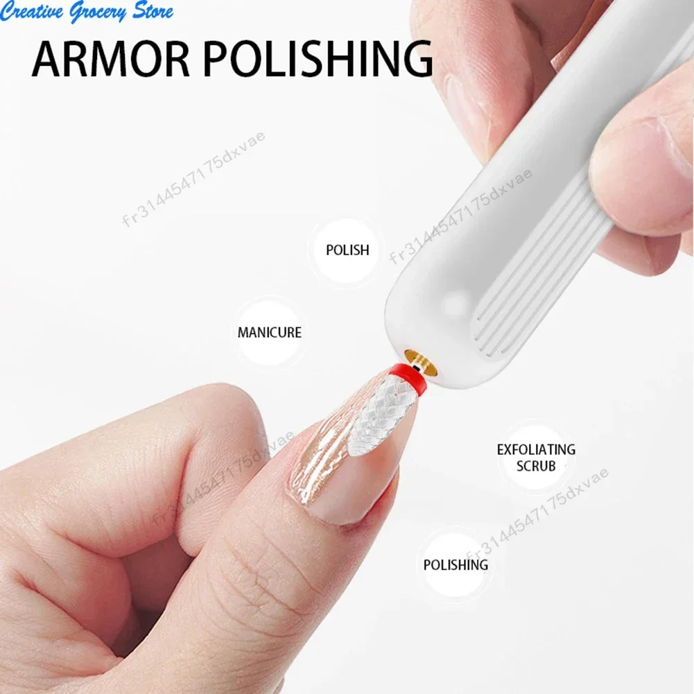 Kit de broca elétrica para unhas, kit profissional de manicure e pedicure, 3 configurações de velocidade para cuidados com os pés das mãos dos pés para todos os tipos de unhas