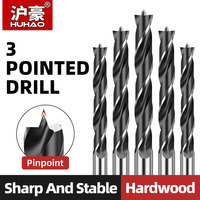 HUHAO 1/3/6PCS Three-point Woodworking Drill Bit Set 3MM-13MM Twist Drill Bits Set for Woodworking Wood Hole Reaming Power Tool