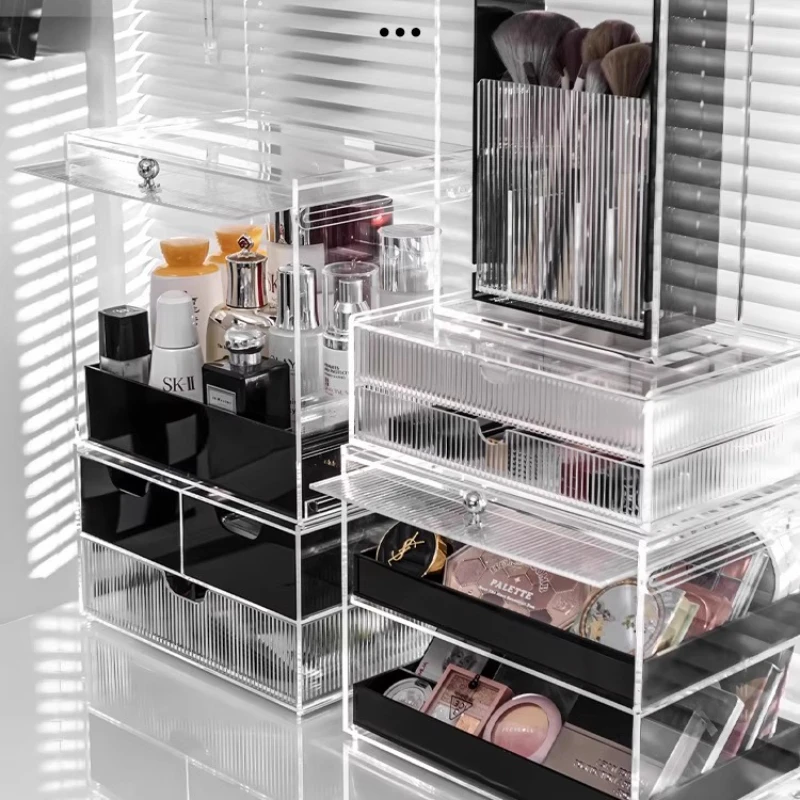 

Acrylic Cosmetics Storage Box Premium Dresser Desktop Dust Skin Care Products Drawer Box