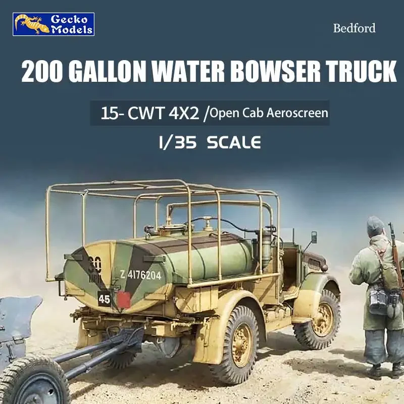 

Gecko assembly model kit 35Gm0031 4x2 200 gallon water truck (open cab air curtain) 1/35