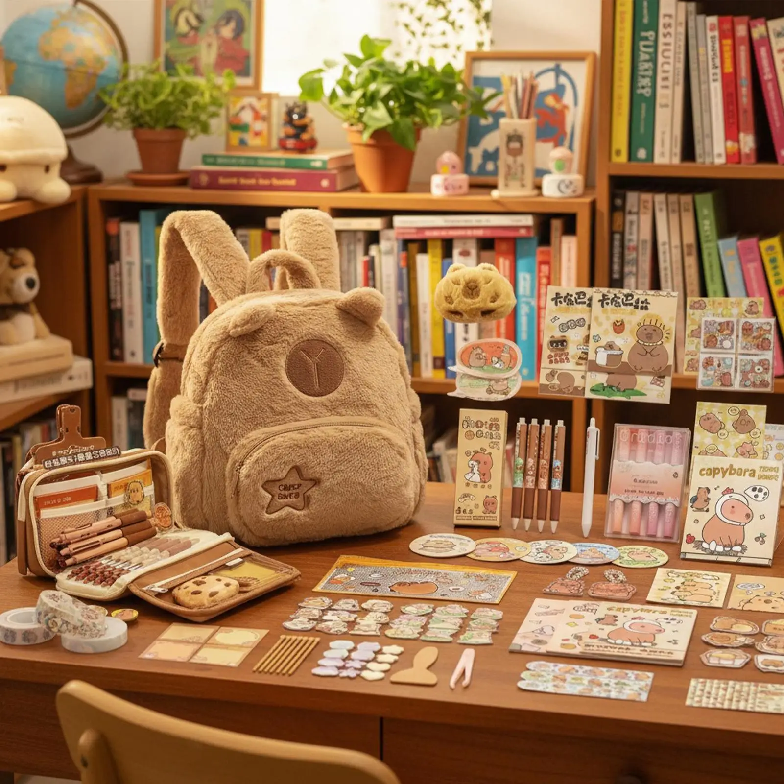 

Набор канцелярских принадлежностей Capybara для детей и взрослых, набор канцелярских принадлежностей, большой вместительный пенал для студентов, коллекционеров, учебы, ведения журналов, работы