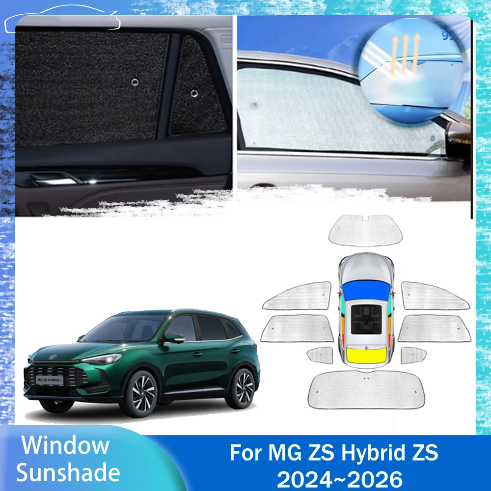 

Для MG ZS Hybrid ZS 2024 ~ 2026 2025 автомобильный солнцезащитный козырек для просветки бокового окна лобовое стекло солнцезащитный козырек УФ-защита аксессуары для зонтиков