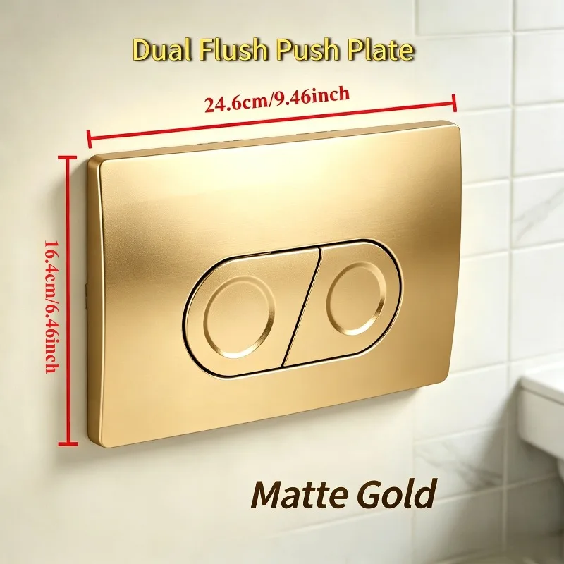 

Dual-Tolite Flushing Plate for Geberi-t Duofix Up172 UP182, All Delta Series Universal Wall-mounted Concealed Flush Panels Gold