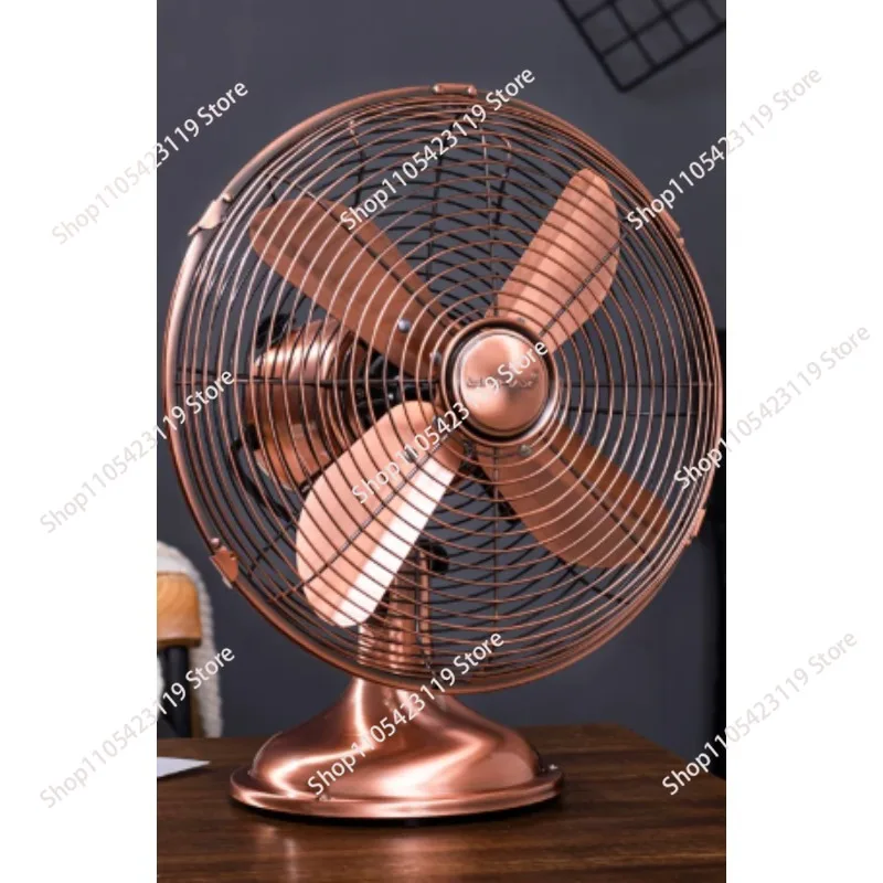 Electric fan Household living room tablen European strong metal fan Desktop 16 inch