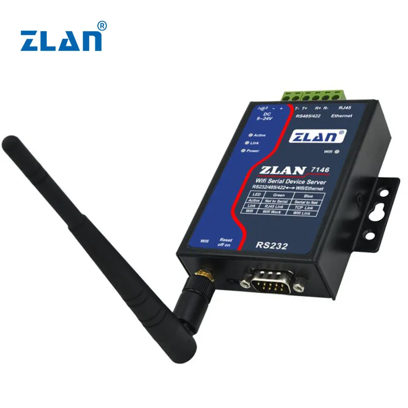 Zlan7146 modbus gateway mqtt industrial rs232/485/422 zu wifi konverter