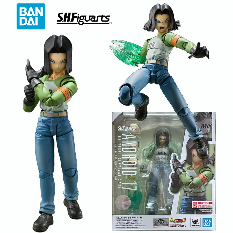 

Bandai S.H.Figuarts Android 17 Universe Surviva Saga Dragon Ball Super 16Cm Original Action Figure Model Toy Gift Collection