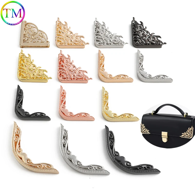 4/10/30Pcs Bag Edge Corner Metal Buckles Purse Handbag Edges Protection Decor Clip Clasp for Bags Hardware Accessories