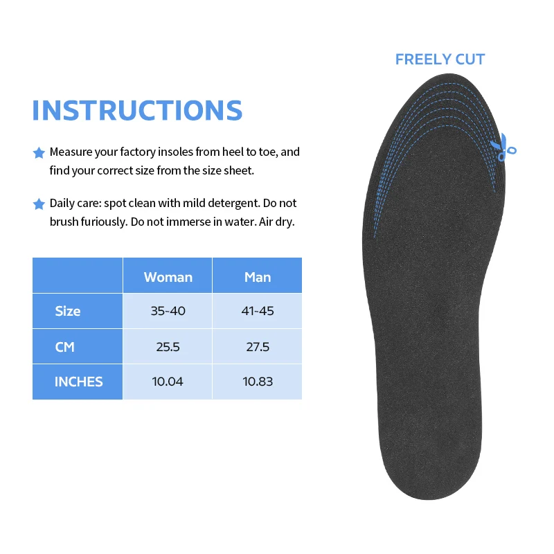 Xiaomi Youpin 4D Memory Foam Orthopedic Insoles for Shoes Women Men Flat Feet Arch Support Massage Plantar Fasciitis Sports Pad