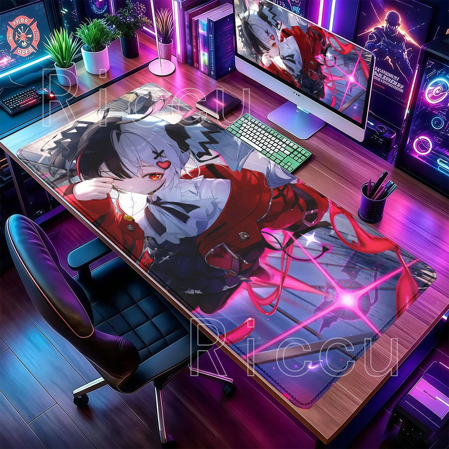 Mousepad Lacrimosa NTE Neverness To Everness PC Gaming Office Speed Keyboard Desk Mat Anime Cute Girl ESports HD Printing Carpet