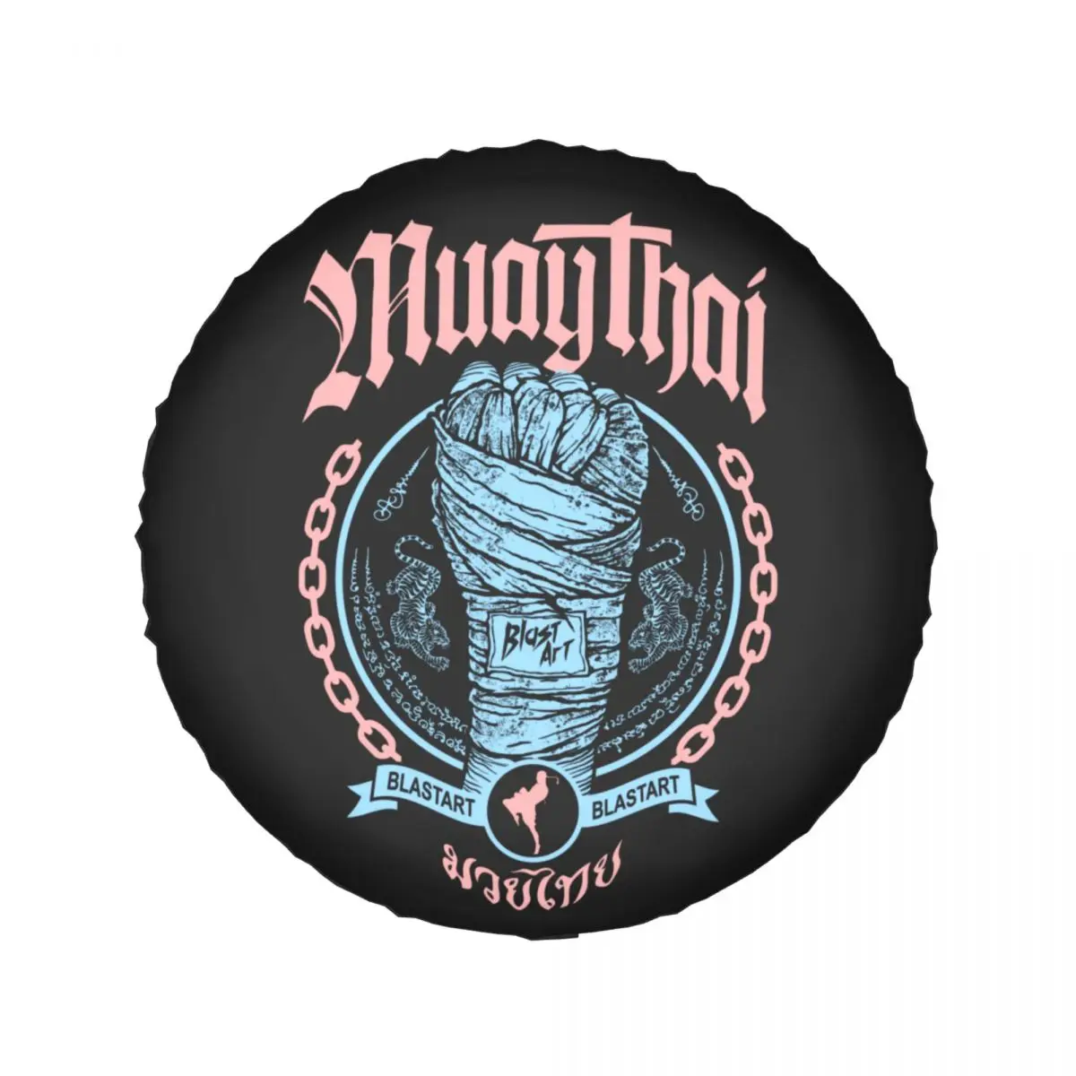 Custom Muay Thai Fist Spare Tire Cover for Mitsubishi Pajero Thailand Fight Fan Car Wheel Protectors 14