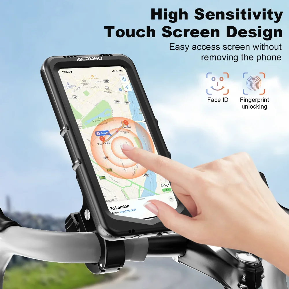 NEW Bike Phone Mount MTB Waterproof Cell Phone Holder 360 Rotation Motorcycle Electric Phone Holder for 4-7 inch Smartphones