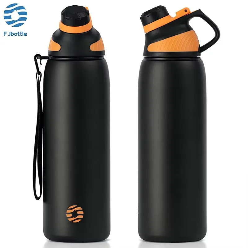 Bouteille isotherme Fjbottle avec couvercle magnétique, sans BPA, pour boissons chaudes et froides, gourde sous vide anti-fuite pour les voyages