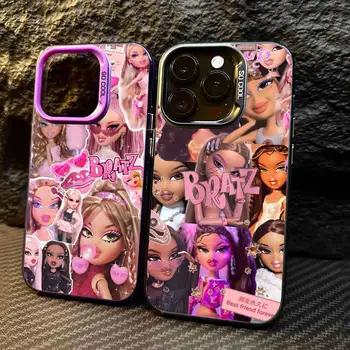 時尚 Bratz 手機殼,適用於蘋果 iPhone 16e 16 14 15 13 11 Pro Max 15 Plus 12 13 Mini 16e,防震手機殼,性感女孩款 12 最佳銷售 布拉茨娃娃案 - №11