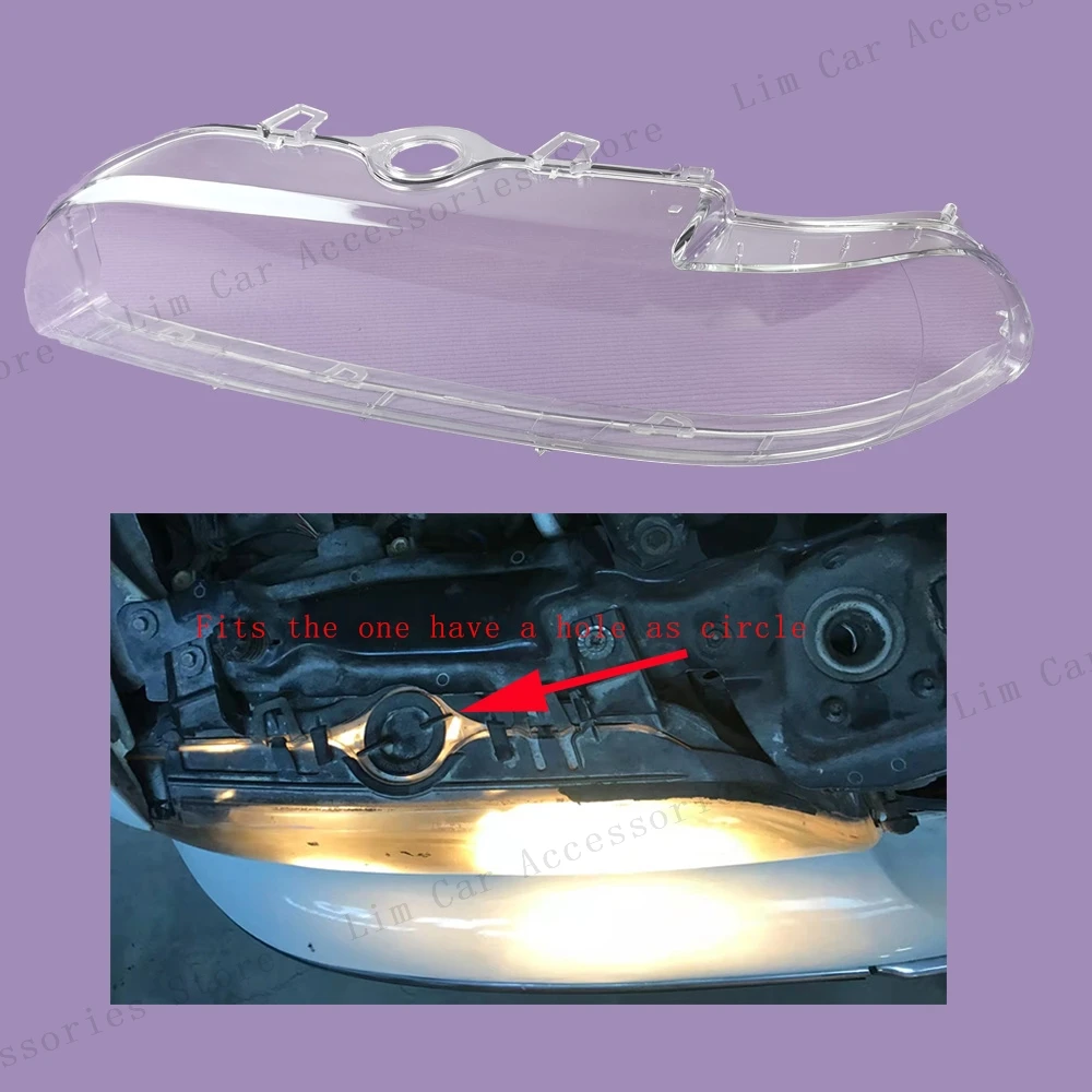 Headlamp Lens Cover Car Headlight For BMW 5 Seriers E39 2001 2002 2003 Headlight Cover Shell 63128375301 63128375302