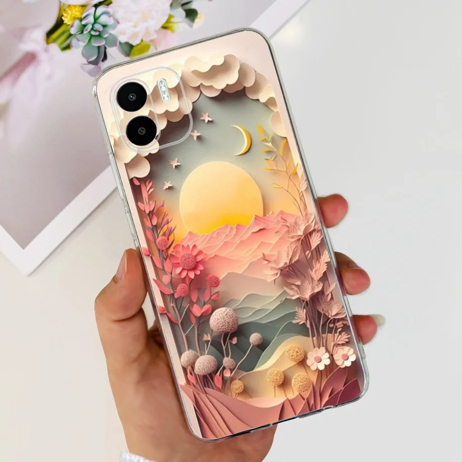 For Xiaomi Redmi A1 Plus Phone Case Fantasy Butterfly Transparent Soft Silicone Back Cover For RedmiA1 A 1 A1+ Shockproof Fundas