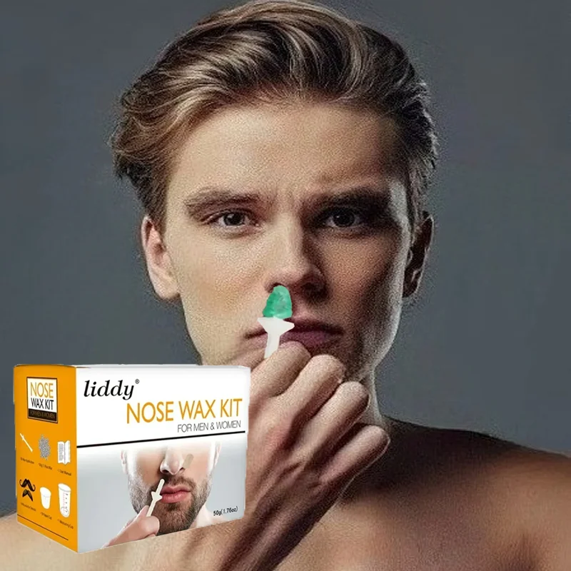 مجموعة وعاء غمر الشمع لإزالة شعر الأنف والأذن بدون ألم، مناسبة لإزالة شعر الذكور والإناث وتنظيف أنف الفاصوليا
