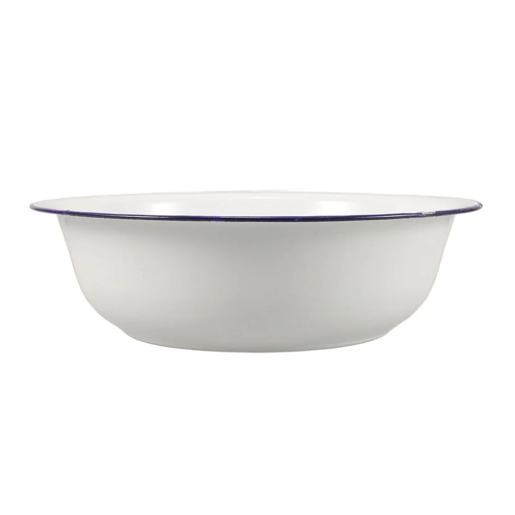 

Enamel Footbath Vintage Basin Washbasin up Bowl Enameled Washing Enamelware Metal Round