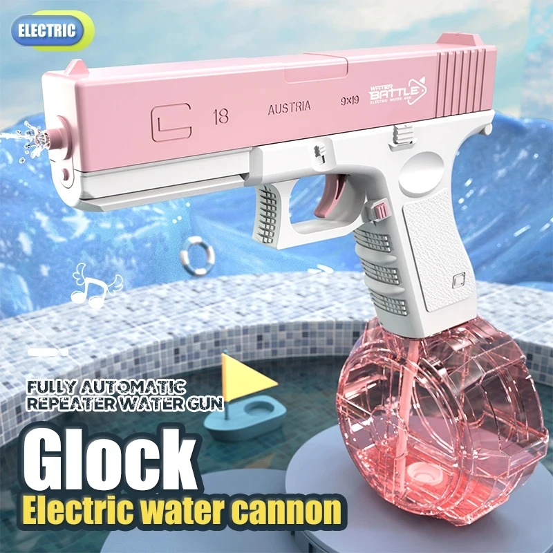 

New Glock Electric Burst Water Gun Children's Toy Summer Outdoor Beach Gun Summer Water Beach Toy For Kids Boys Girls Adults