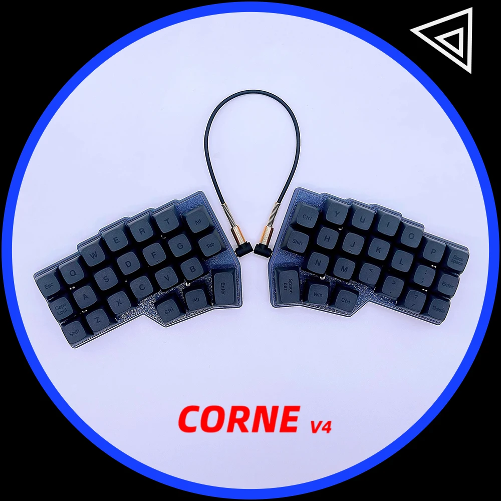 

Corne Crkbd V4.1 Split Keyboard Wired Rgb Hot Swap Custom Support Qmk/Via Corne V4.1 Split Keyboard Kit For Pc Accessory Gifts