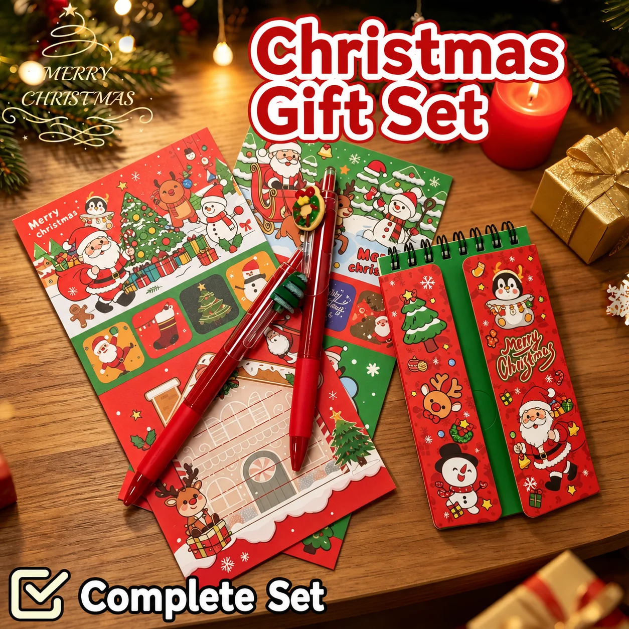 Ideal Stationery & Office Supply - Conjunto de Papelaria Temática de Natal,