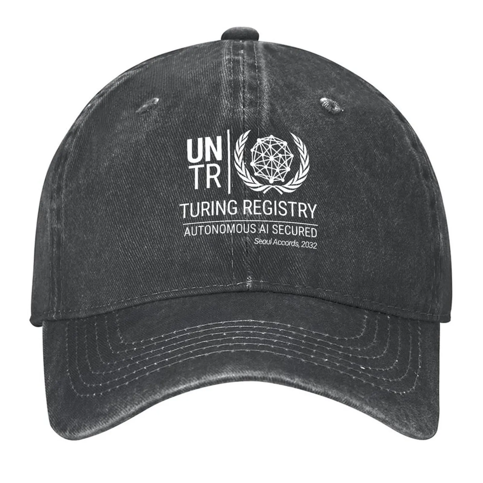 

Autonomous AI Secured (2032) (William Gibson t-shirt Neuromancer Turing Registry series) AI t-shirt Baseball Cap