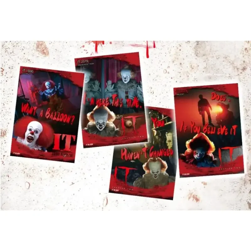 Horror Movie Derry IT Peripheral Collection Cards Booster Box Character The Losers Colour Metal Card Toy Children Birthday Gifts