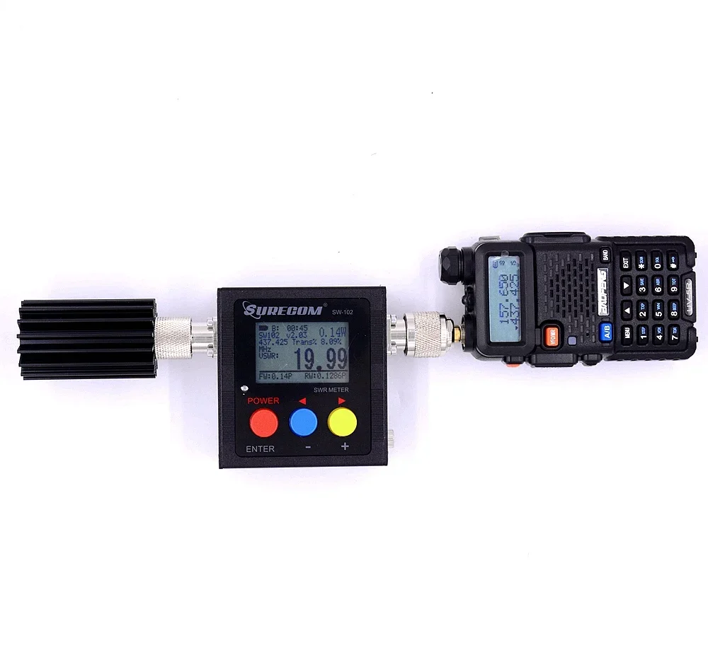 Surecom Sw 102S Digitale Tester Power & Swr Frequentie Teller Voor Ham Radio Scanner So239 Connector 2 Adapter Meter