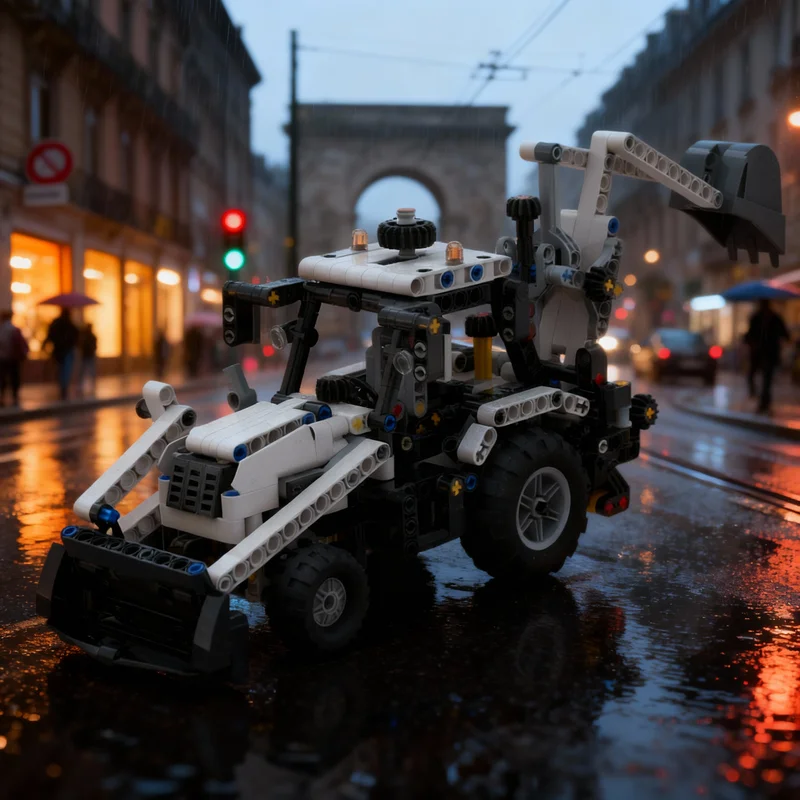 620pcs MOC Backhoe Loader Model Building Blocks Architecture Toy Birthday Gifts DIY Education Brick Presentation Collection Art