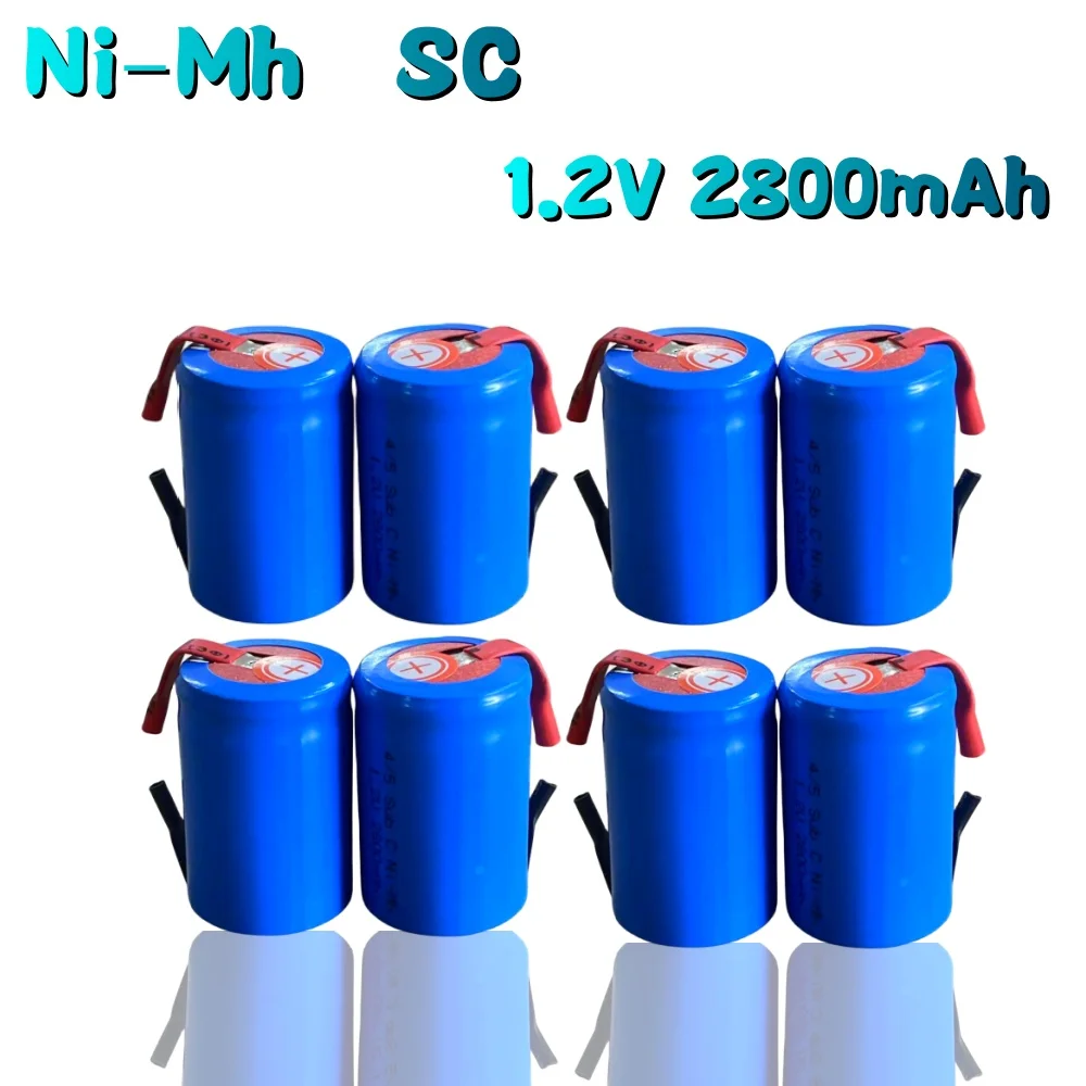 

New 4/5SC SC Sub C NI-MH Battery High-Discharge 1.2V 2800mAh Rechargeable Ni-MH Batteries With Welding Tabs