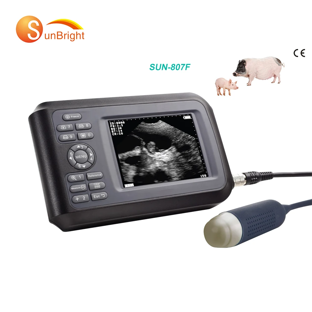 

SUN-807F Veterinary Sonar Ultrasound Probe Handheld Vet Pig Sheep Ultrasound Scanner Mechanical Fan Sweep Probe