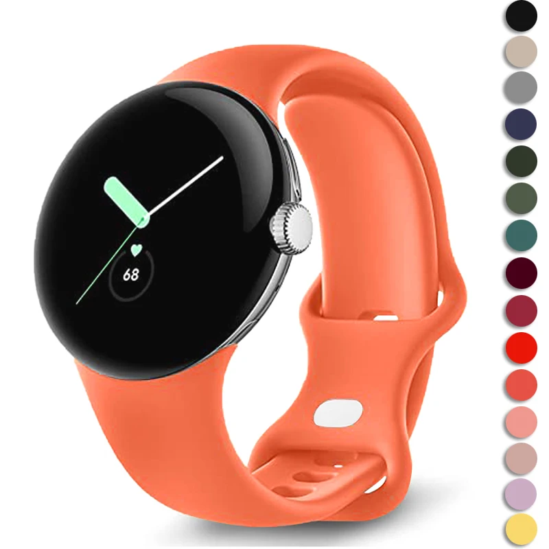 Correa de silicona sin huecos para reloj inteligente Google Pixel, pulsera de muñeca, accesorios para Pixel Watch, banda deportiva activa