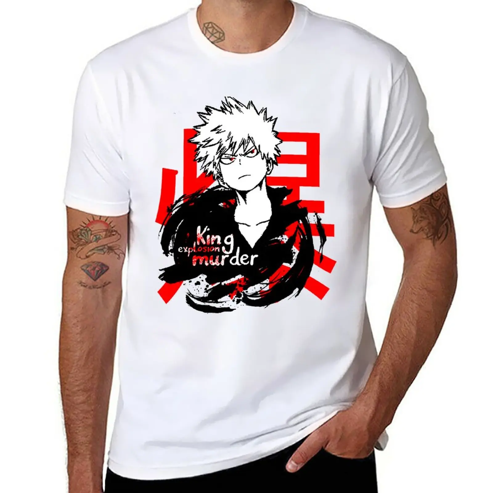 Explosion King - Pro Hero Katsuki Bakugo T-Shirt customs korean fashion new edition slim fit t shirts for men