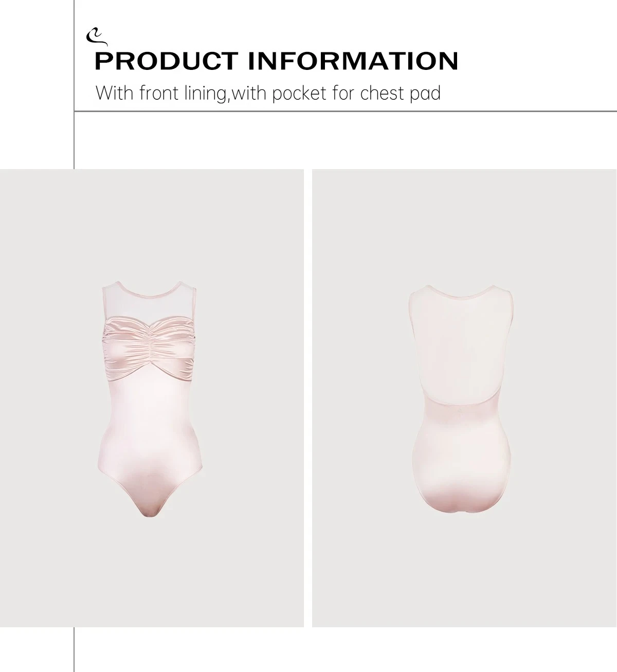 New Ballet Body Suit Pearlescent Powder Practice Onesie Dance Costume Front and Back Mesh Patchwork Chinese Yoga Costume