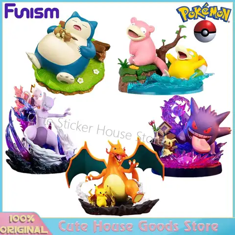 [In Stock] Original Funism Pokemon Prime Figure Gengar Eevee Charizard Mew Mewtwo Anime Table Decoration Kawaii Figure Model Toy