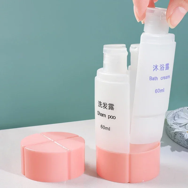 

3 In 1 / 4 In1 Travel Lotion Dispenser Refillable Bottle Set Portable Shampoo Body Wash Lotion Container Creative Empty Bottle