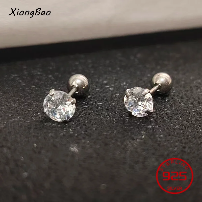 

Two Ball Fine Jewelry Woman Earrings Stud Keep Piercing Nut 2026 Stamp 925 Sterling Silver Stud Earrings Women