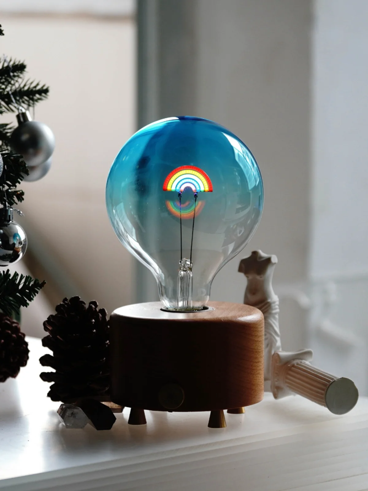 Fantasy Sky Blue Rainbow Light Couple Birthday Small Night Lamp Charging