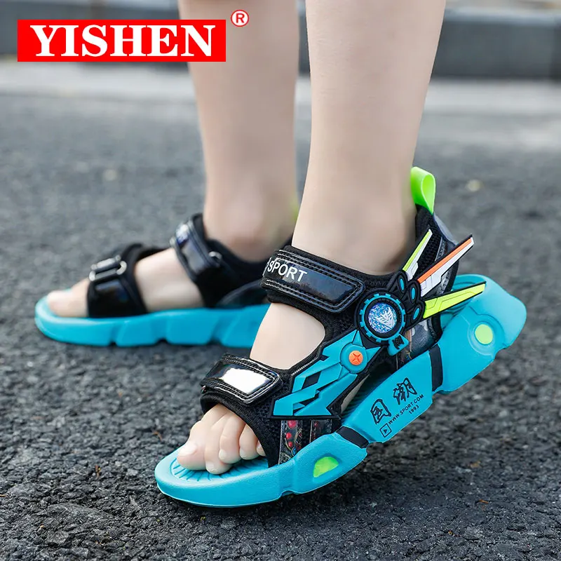 

YISHEN Kids Sandals Fashion Shoes Colorful Cute Cartoon EVA Kids Shoes Slides Loop Hoop Water Shoes Sandals Sandalias Infantiles