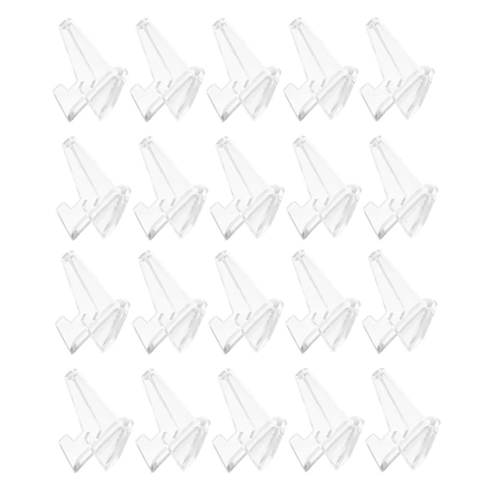 

20pcs Mini Coin Display Stand Transparent Coin Rack Clear Plastic Easel For Coin Storage Rack Transparent Coin Stand Transparent