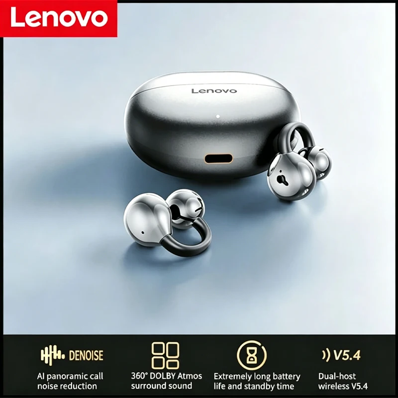 Lenovo TA410 Wireless Bluetooth 5.4 Earphones TWS Panoramic Sound Effects Ultra Long Battry Life Headphones Comfortable To Wear